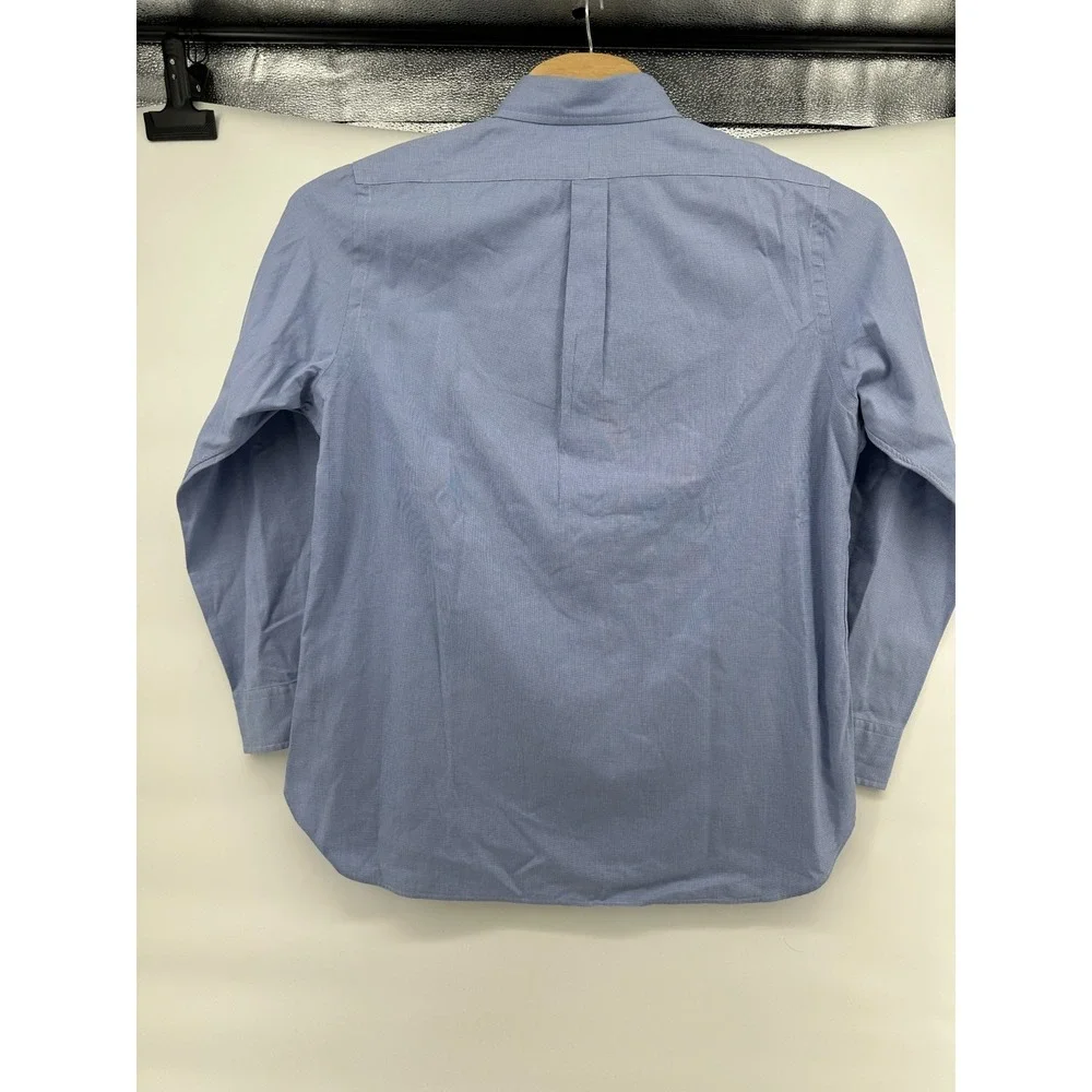 Ralph Lauren Shirt Mens 16 1/2 Blue White Gingham Check LS Button Down Blue Pony